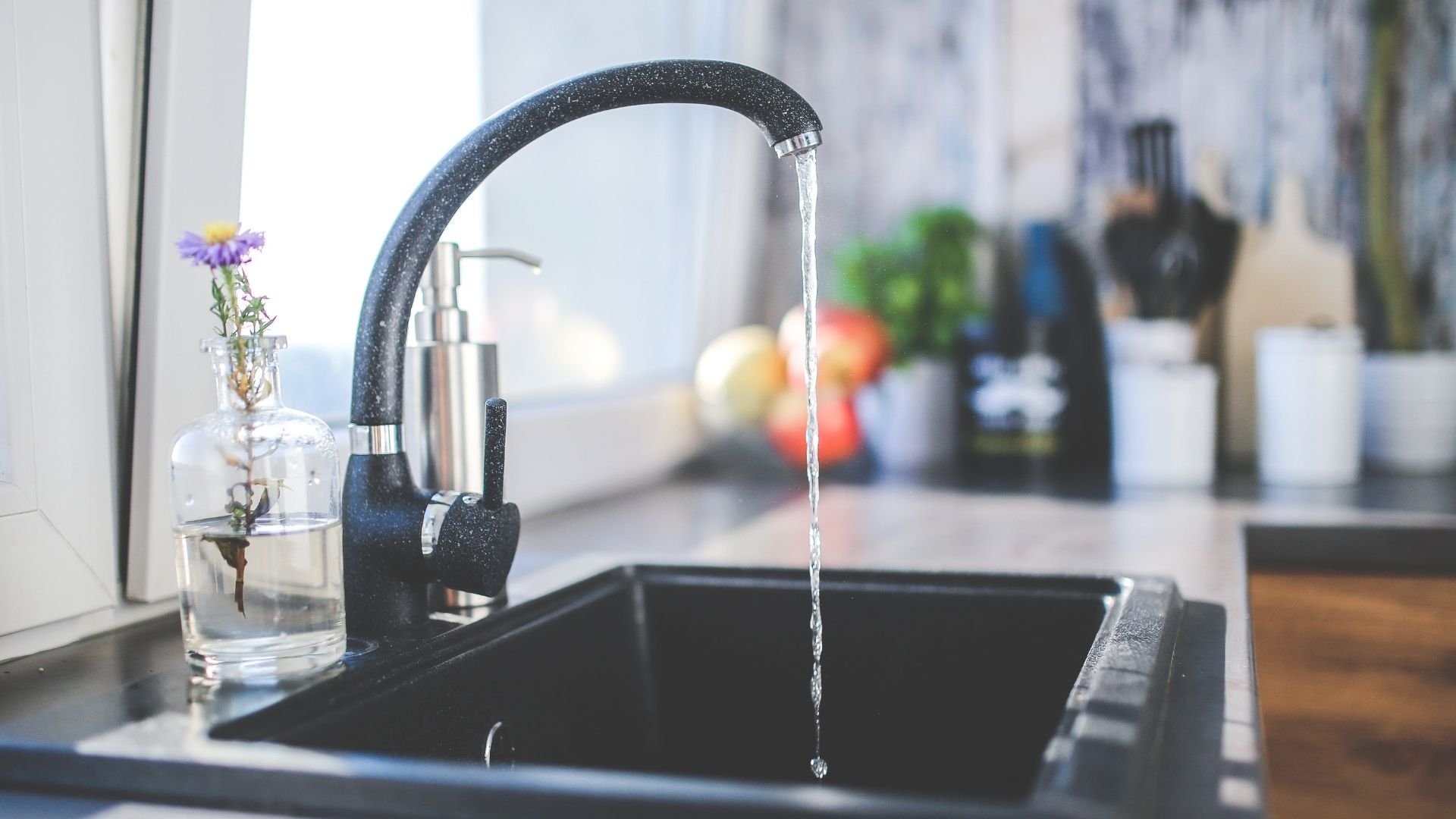 Kitchen faucet repair with running water in North Hollywood CA